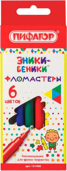 Изображение товара Фломастеры Пифагор Эники-беники / 151400 (6шт)