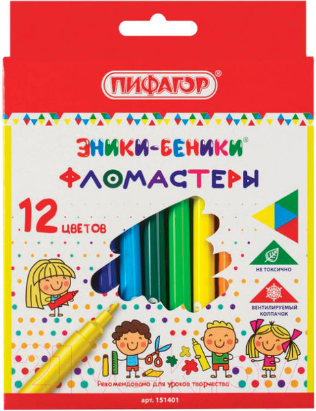 Изображение товара Фломастеры Пифагор Эники-беники / 151401 (12шт)