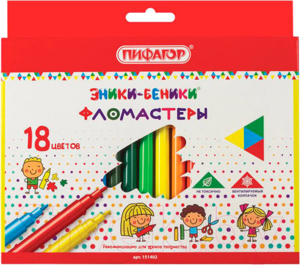 Изображение товара Фломастеры Пифагор Эники-беники / 151402 (18шт)