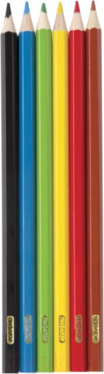 Изображение товара Набор цветных карандашей Пифагор Жираф /181249 (6шт)