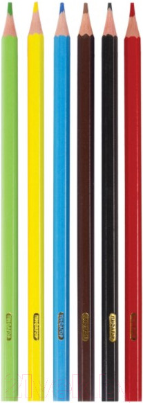 Изображение товара Набор цветных карандашей Пифагор Лесные Жители/ 181333 (6шт)