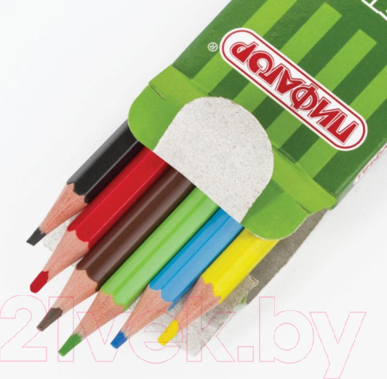 Изображение товара Набор цветных карандашей Пифагор Лесные Жители/ 181333 (6шт)