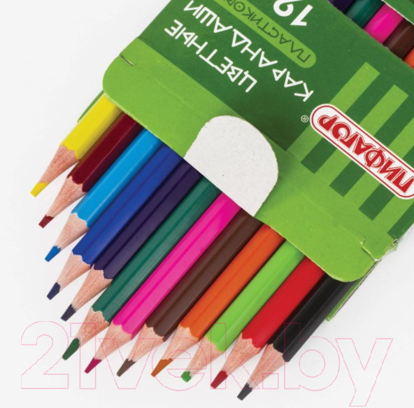 Изображение товара Набор цветных карандашей Пифагор Лесные Жители/ 181334 (12шт)