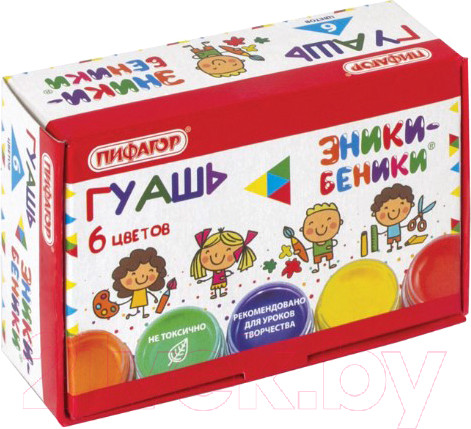 Изображение товара Гуашь Пифагор Эники-Беники / 191329 (6цв)