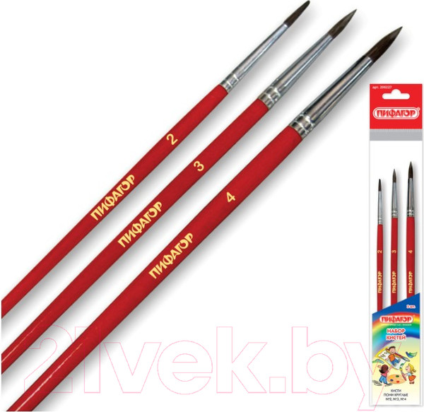 Изображение товара Набор кистей Пифагор 200227 (3шт)