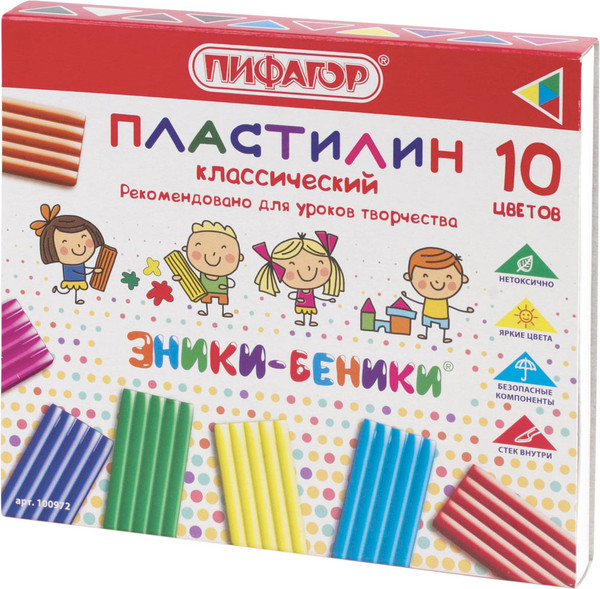 Изображение товара Пластилин Пифагор Эники-Беники / 100972 (10цв)