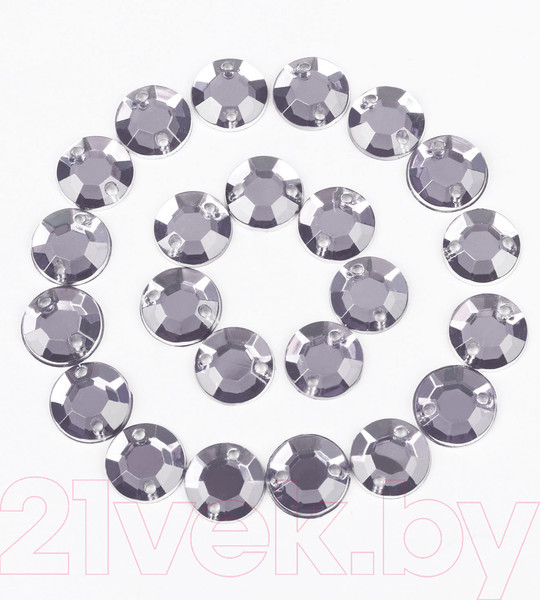 Изображение товара Набор страз декоративных Остров Сокровищ Круглые / 661207 (серебристый)