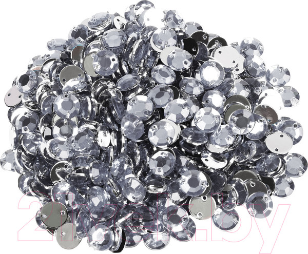 Изображение товара Набор страз декоративных Остров Сокровищ Круглые / 661207 (серебристый)
