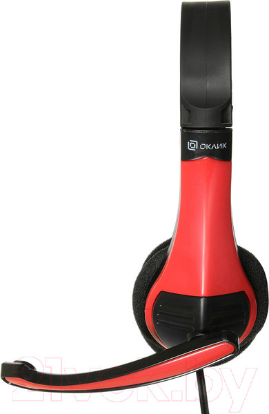 Изображение товара Наушники-гарнитура Оклик HS-M150 (черный/красный)
