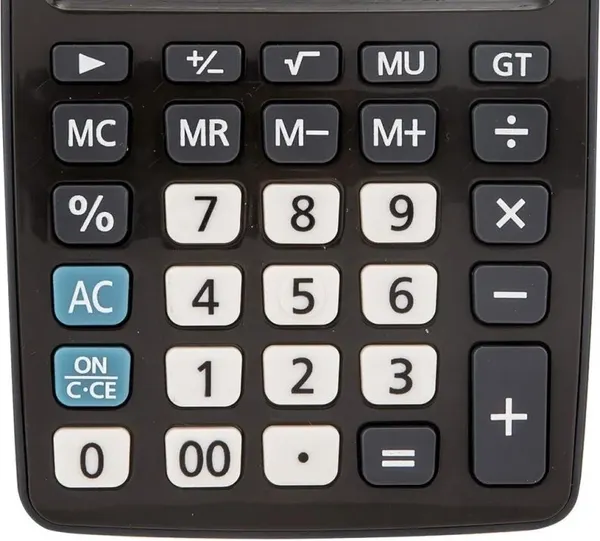 Изображение товара Калькулятор Deli E1238black (черный)