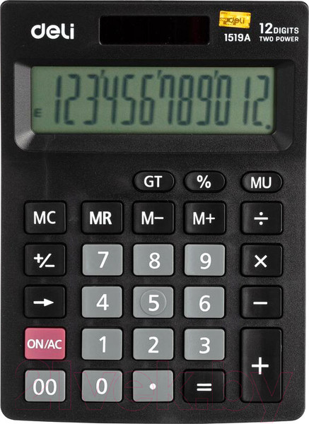 Изображение товара Калькулятор Deli E1519A (черный)