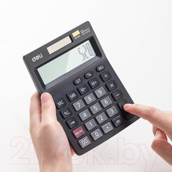 Изображение товара Калькулятор Deli E1519A (черный)