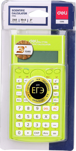 Изображение товара Калькулятор Deli E1710A (зеленый)
