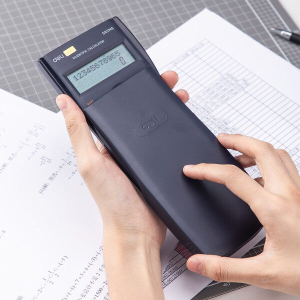 Изображение товара Калькулятор Deli ED82MS (темно-синий)