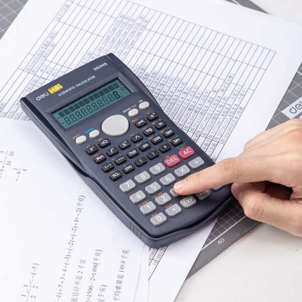 Изображение товара Калькулятор Deli ED82MS (темно-синий)