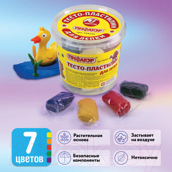 Изображение товара Пластилин Пифагор 104544 (7цв)