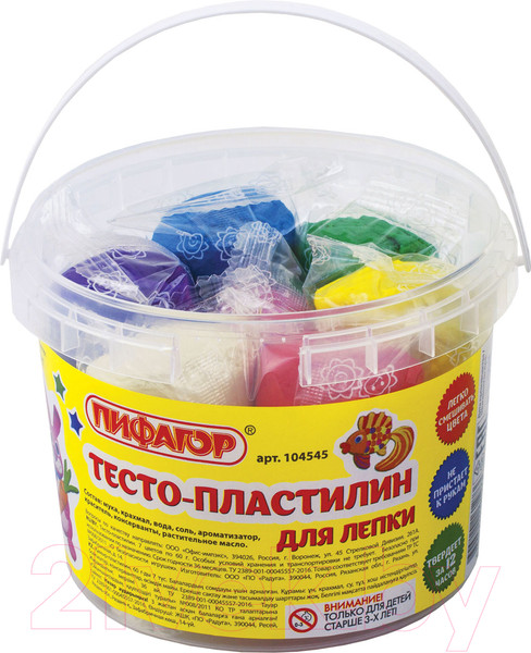 Изображение товара Набор для лепки Пифагор 104545 (7цв)