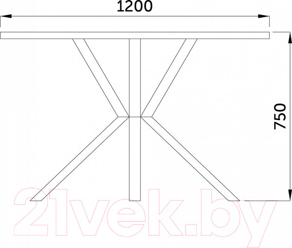 Изображение товара Обеденный стол AksHome Dolce (дуб античный/черный)