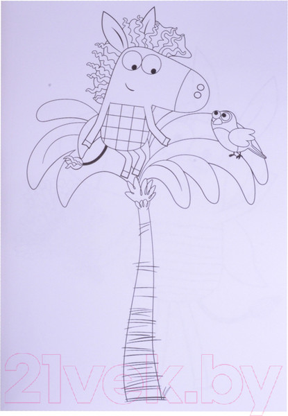 Изображение товара Раскраска Проф-Пресс Maxi-постер. Зебра в клеточку