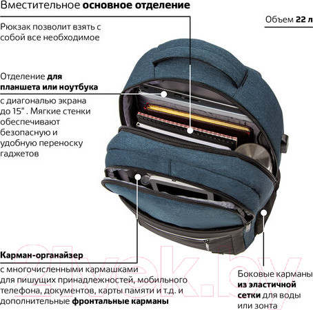 Изображение товара Рюкзак Brauberg Urban / 229893