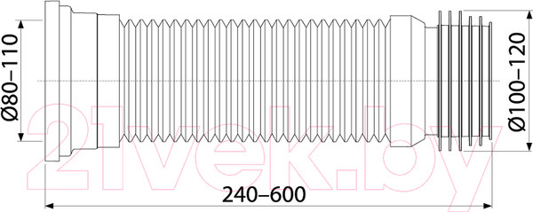 Изображение товара Слив (гофра) Alcadrain A97-BL-01