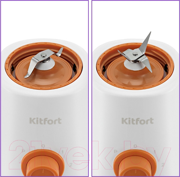 Изображение товара Блендер стационарный Kitfort KT-3055-1  (белый/оранжевый)