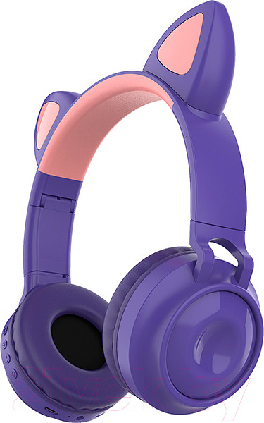 Изображение товара Наушники детские Qumo Party Cat ВТ 0026 (фиолетовый)