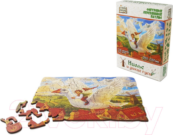 Изображение товара Пазл Нескучные игры Страна Сказок Нильс и дикие гуси / 8397