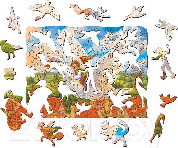 Изображение товара Пазл Нескучные игры Страна Сказок Нильс и дикие гуси / 8397