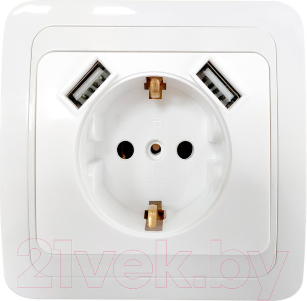 Изображение товара Розетка INhome Classico 2047 / 4690612035246 (белый)