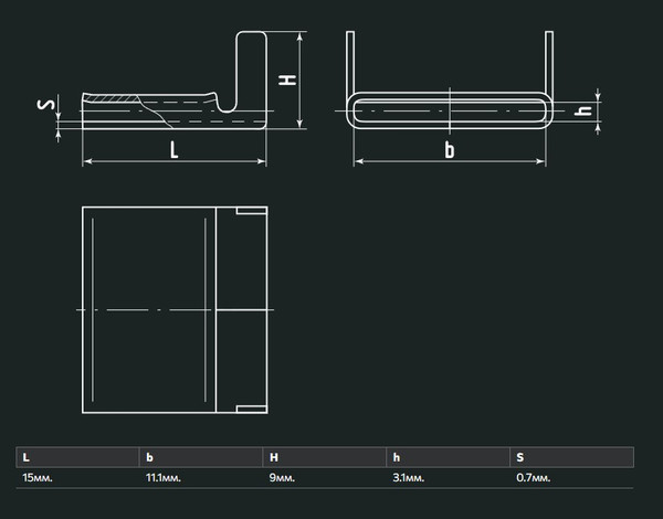Изображение товара Скрепа Fortisflex СМ(316)-10 / 77648 (100шт)