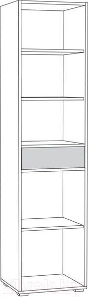 Изображение товара Стеллаж Mobi Вуди 13.146 (белый премиум/дуб золотой Craft)