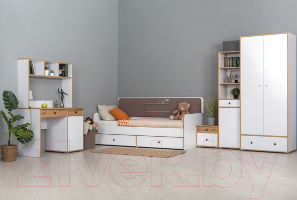 Изображение товара Стеллаж Mobi Вуди 13.146 (белый премиум/дуб золотой Craft)