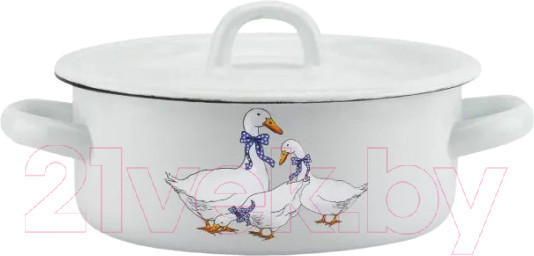 Изображение товара Кастрюля Эмаль 01-1608/4нМ-Гуси