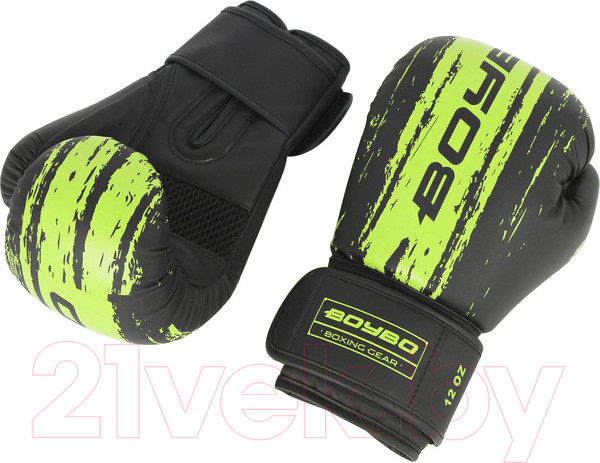 Изображение товара Боксерские перчатки BoyBo Stain (14oz, зеленый)