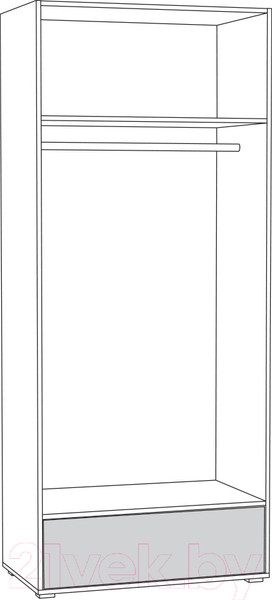 Изображение товара Шкаф Mobi Вуди 13.138 (белый премиум/дуб золотой Craft)