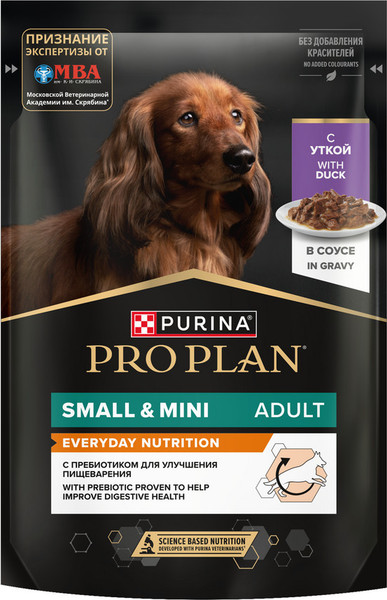 Изображение товара Влажный корм для собак Pro Plan Adult OptiSavour с уткой (85г)