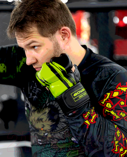 Изображение товара Перчатки для рукопашного боя BoyBo Stain (S, зеленый)