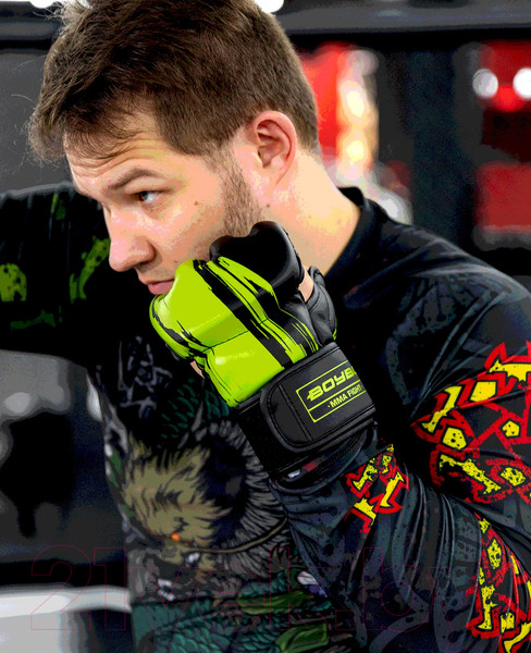 Изображение товара Перчатки для рукопашного боя BoyBo Stain (XS, зеленый)