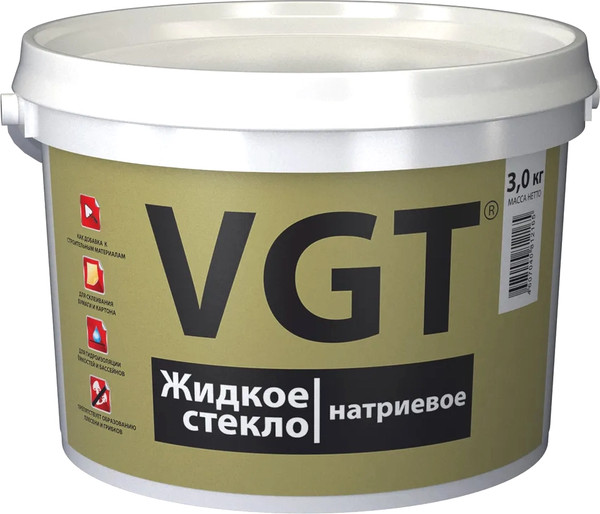 Изображение товара Жидкое стекло VGT Натриевое (3кг)