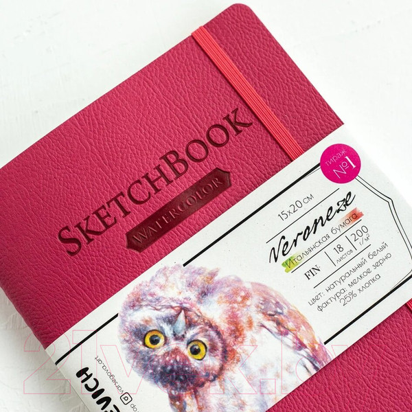 Изображение товара Скетчбук Малевичъ Veroneze / 401499 (18л, розовый)