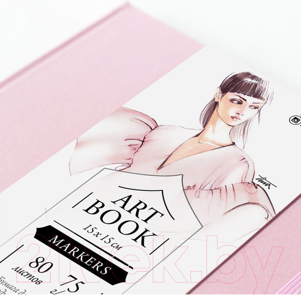 Изображение товара Скетчбук Малевичъ Fashion / 401120 (80л, розовый)