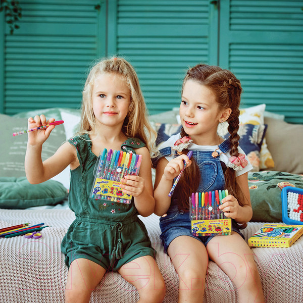 Изображение товара Набор гелевых ручек Юнландия Блестки / 142802 (6шт)