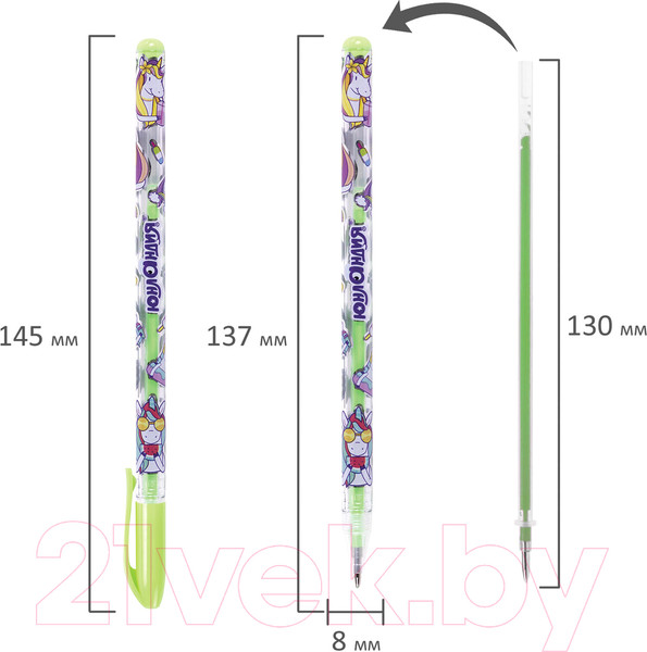 Изображение товара Набор гелевых ручек Юнландия Пастель / 142803 (6шт)