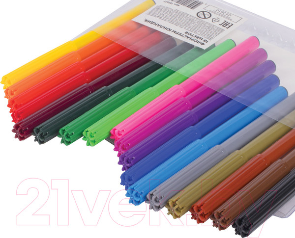 Изображение товара Фломастеры Юнландия Уроки рисования / 151417 (18шт)