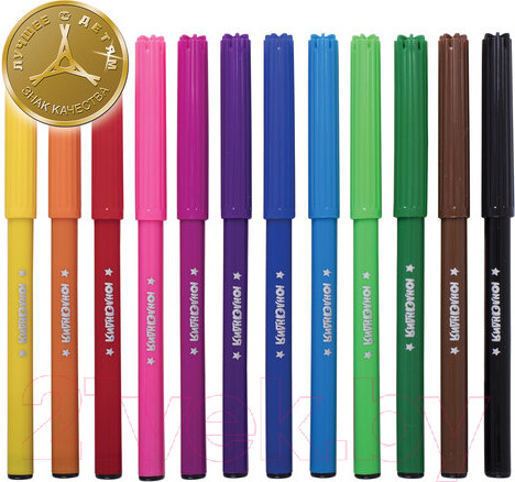 Изображение товара Фломастеры Юнландия Экзотика / 151421 (12шт)