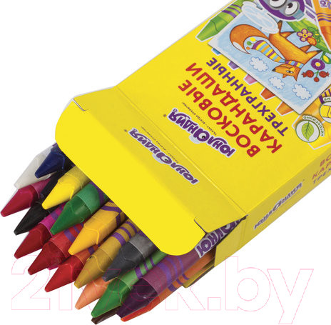 Изображение товара Восковые мелки Юнландия Юнландик и мудрый лис / 227291 (24шт)