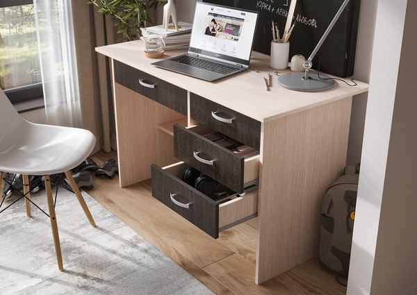 Изображение товара Письменный стол Стендмебель Сити (дуб белфорт/венге)