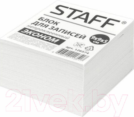 Изображение товара Блок для записей Staff 126574 (белый)