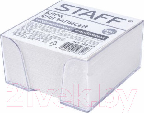 Изображение товара Блок для записей Staff 129194 (белый)